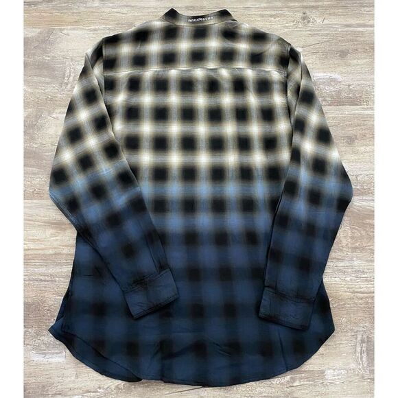 RawGear Mens Flannel Dress Ombré Shirt Sz S - Picture 2 of 6